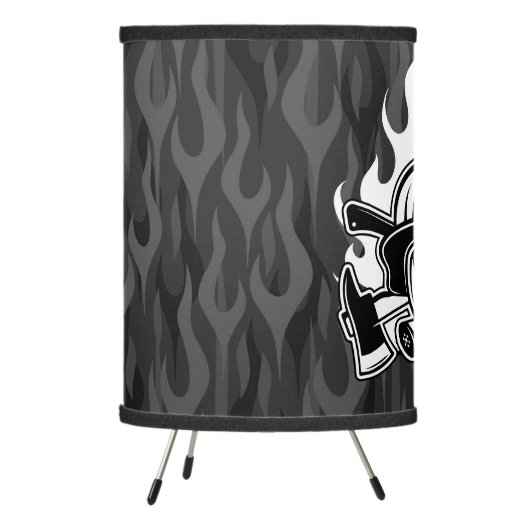 Custom Firefighter Rescue Fire Department Station Tripod Lamp (Left)