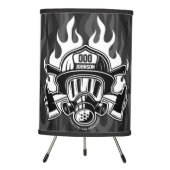 Custom Firefighter Rescue Fire Department Station Tripod Lamp (Front)