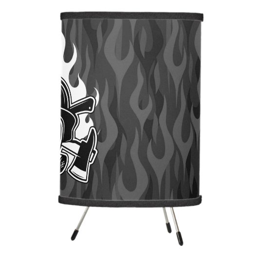 Custom Firefighter Rescue Fire Department Station Tripod Lamp (Right)