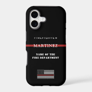 Custom Firefighter Thin Red Line Fire Department iPhone 17 Case