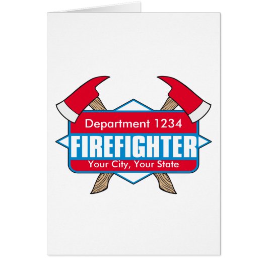 Custom Firefighter with Axes Cards (Front)