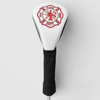 Custom Fireman Fire Department Golf Club Cover by PurplePaperInvites at Zazzle