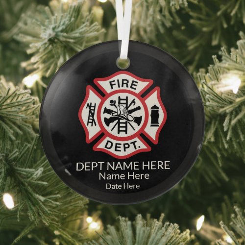 Custom Fireman Ornament Firefighter Maltese Cross 