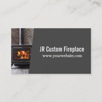Custom Fireplace Services & Repair Business Card by ArtisticEye at Zazzle