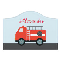 Custom Firetruck Door Sign