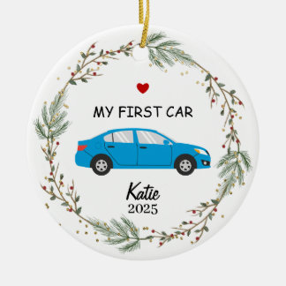 custom First Car Photo Ornament, My New Car Ceramic Ornament
