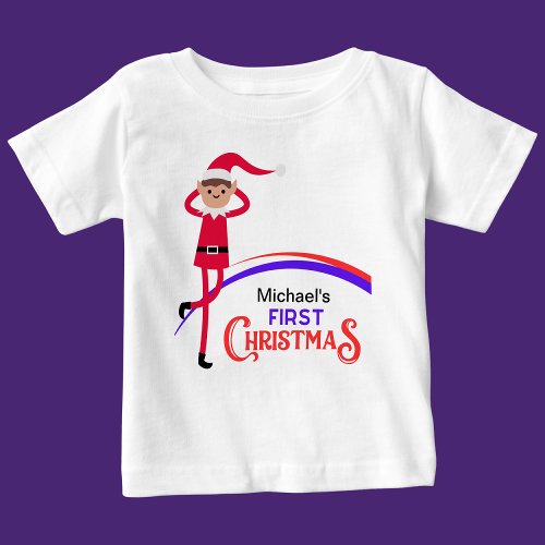 Custom First Christmas Baby T_Shirt