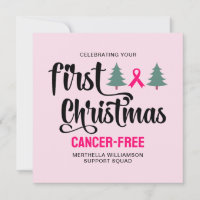 Custom FIRST CHRISTMAS Breast Cancer Free