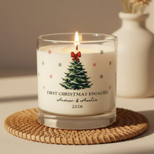 Custom First Christmas Engagement Candle Gift