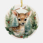 Custom First Christmas Ornament, Deer Ornament