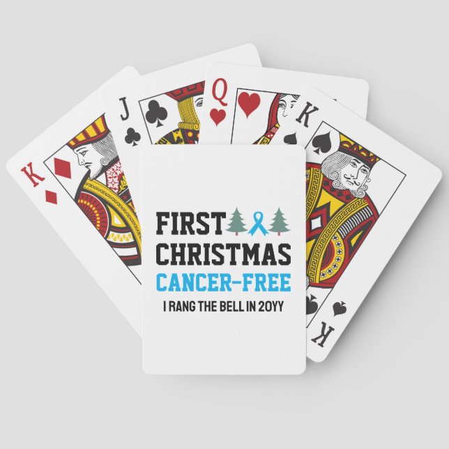 Custom FIRST CHRISTMAS Prostate Cancer-Free  Poker Cards (Back)