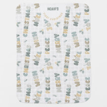 Custom First Christmas Watercolor Boho Gingham