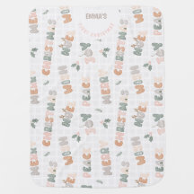 Custom First Christmas Watercolor Boho Gingham