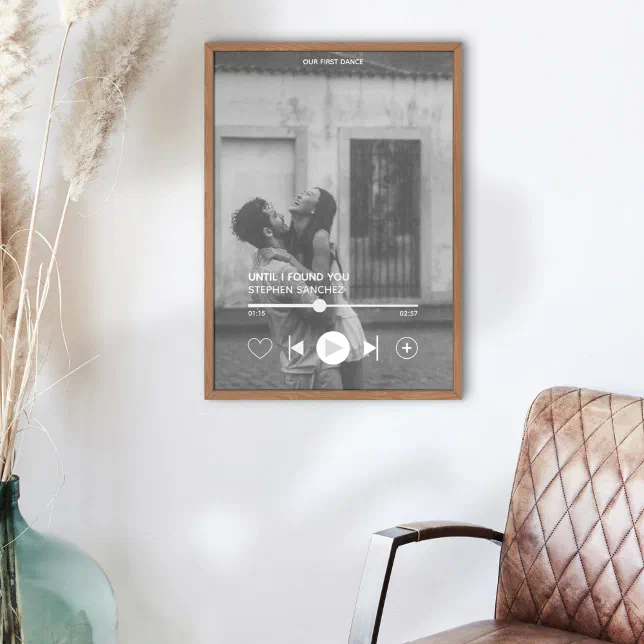 Custom First Dance Song Photo Memorabilia Print
