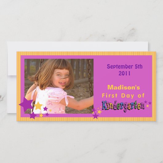 Custom First Day of Kindergarten Personalized (Front)