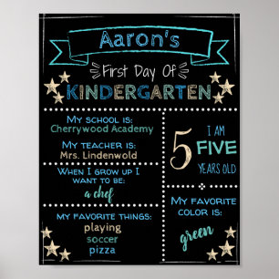 Custom First Day of Kindergarten Sign