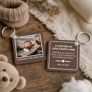 Custom First Father’s Day Gift From Parents To Son Keychain