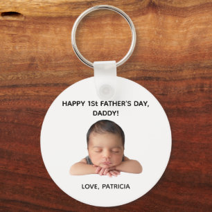 Custom First Father’s Day Photo Gift from Baby Keychain