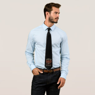Custom First Father's Day Promoted to Dad Vintage Neck Tie
