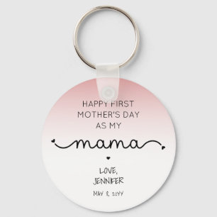 Custom First Mother's Day New Mama Keepsake Gifts Keychain