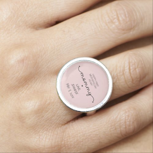 Custom First Mothers Day New Mom Keepsake Gifts Ring