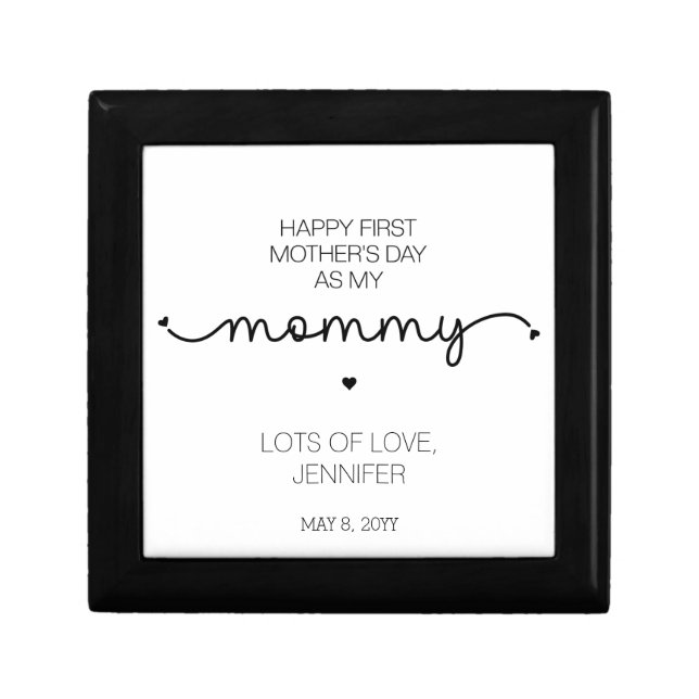 Custom First Mother's Day New Mommy Keepsake Gifts Gift Box (Front)