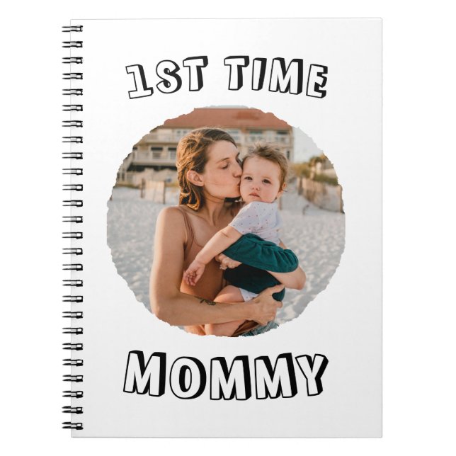 Custom First time 1st Mum Mommy Mother's card Notebook (Front)