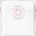 Custom First Tooth Baby Girl Milestone Sticker | Zazzle