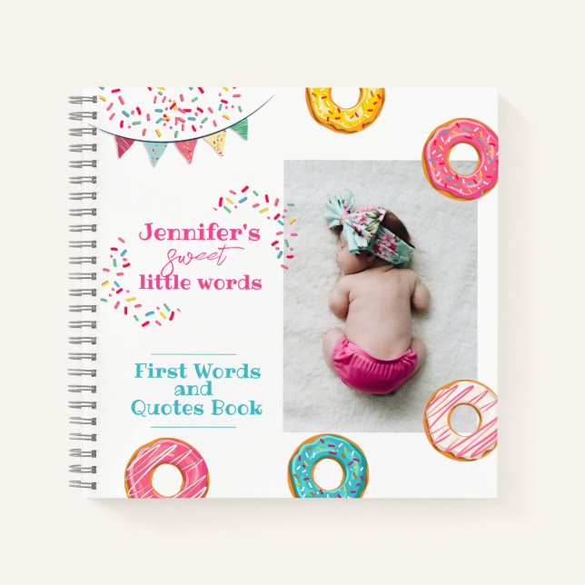 Custom First Words book gift for baby (Front)