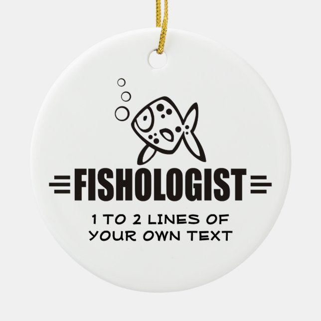 Custom Fish Ceramic Ornament (Front)