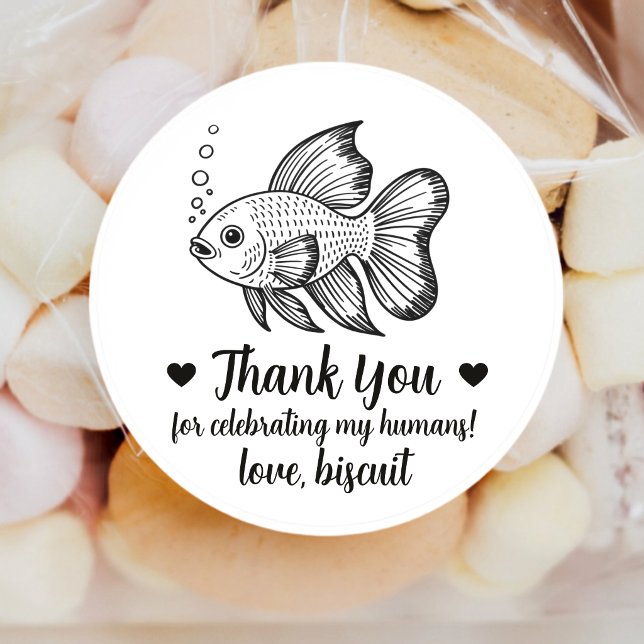 Custom Fish Wedding Favor Stickers (Creator Uploaded)