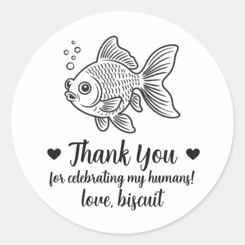 Custom Fish Wedding Favor Stickers