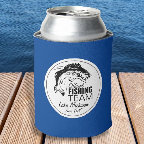 Custom Fishing Beer Cooler  Your Lake Name