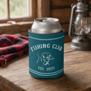 Custom Fishing Club Can Cooler