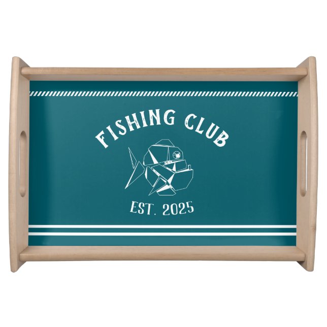 Custom Fishing Club Serving Tray (Front)