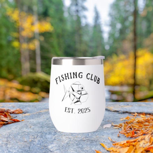 Custom Fishing Club Thermal Wine Tumbler (Outdoor)