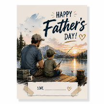 Custom Fishing Dad Father’s Day Poster