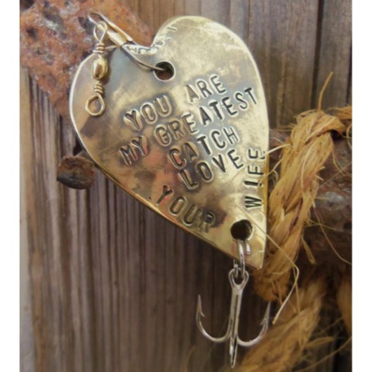 Custom Fishing Lure for Husband on Wedding Day (Front)