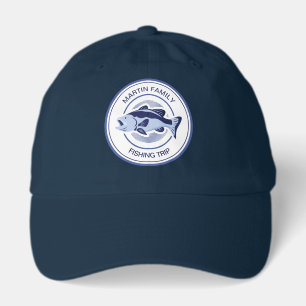 Custom Fishing Trip Blue Fisherman Hat