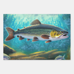 Custom Fishing Wrapping Paper – Personalized Gift