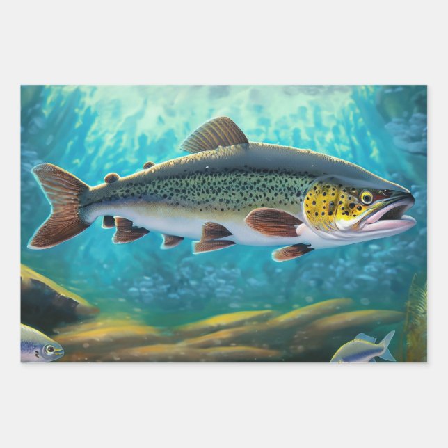 Custom Fishing Wrapping Paper – Personalized Gift  (Front 2)