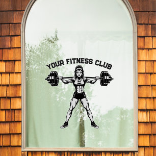 Custom Fitness Club Design for Branding Window Cling