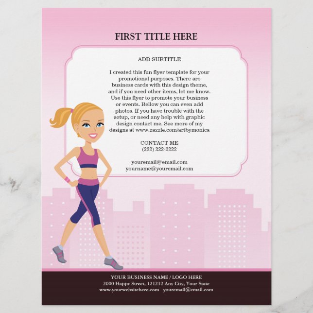 Custom Fitness Flyer with Illustration (Front)