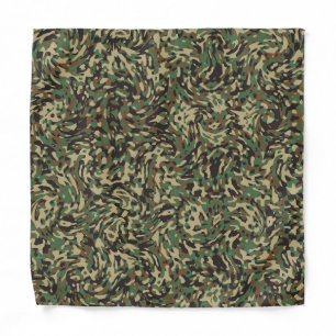 Custom Flag Camouflage Green Personalized Name Bandana
