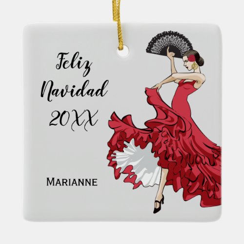 Custom Flamenco Christmas Ornament