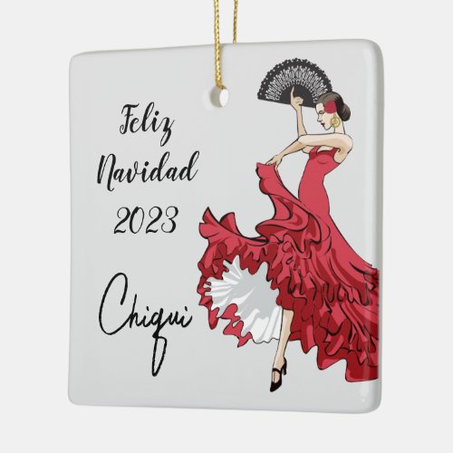 Custom Flamenco Christmas Ornament