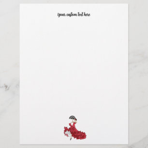 Custom Flamenco Dancer Stationery