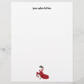 Custom Flamenco Dancer Stationery