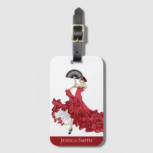 Custom Flamenco Luggage Tag