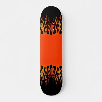 Custom Flames Skateboard by calroofer at Zazzle